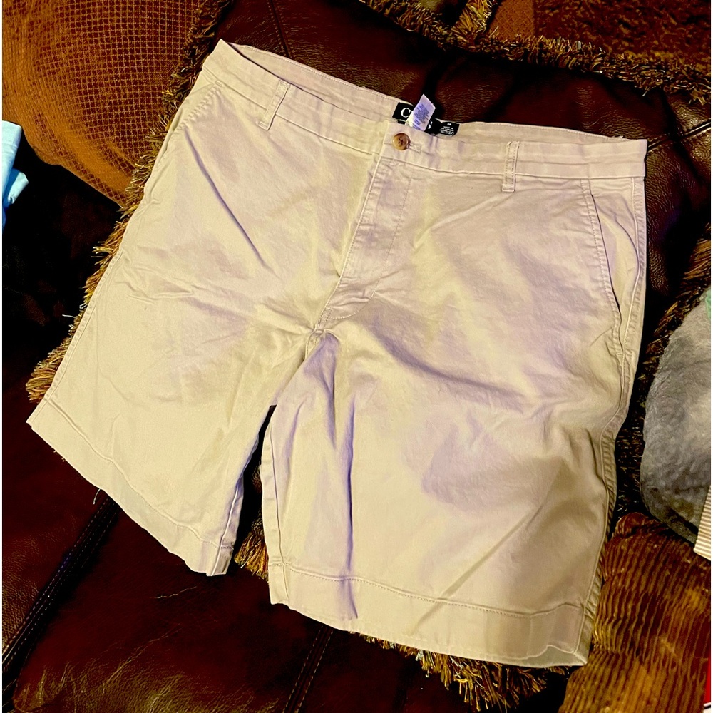 mens khaki shorys sz 38by chaps